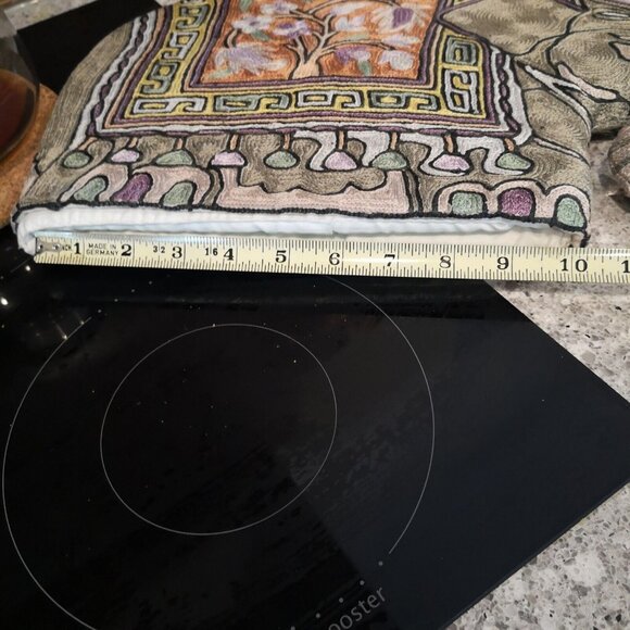 Elephant Tea / Coffee Pot Cozy Embroidered Chain Stitch Colorful Unused - Picture 8 of 10